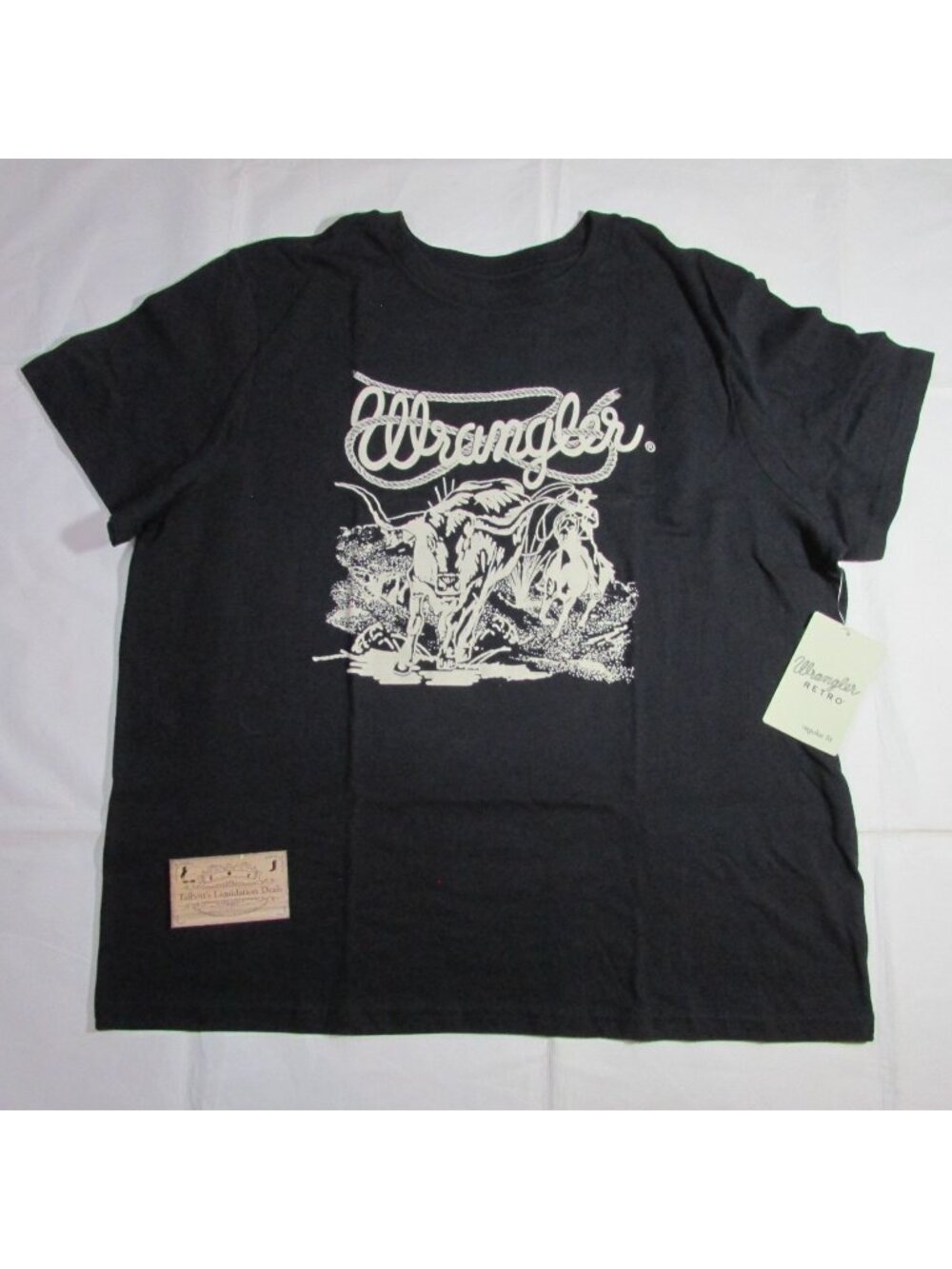 Wrangler Women's XL Short Sleeve Roping Graphic T-Shirt Black 112368879